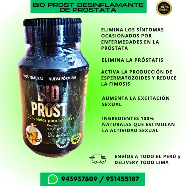 beneficios del bioprost desinflamante de la prostata del hombre